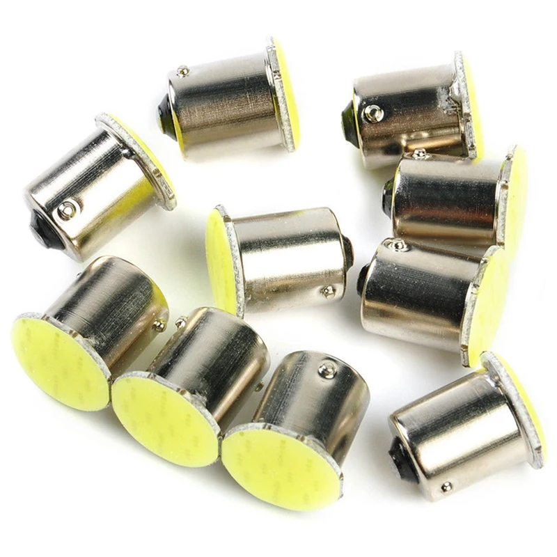 10 шт. BA15S P21W светодиодный ная автомобильная лампа 1156 COB 12 SMD В напряжение и 4 1157 P21/5W