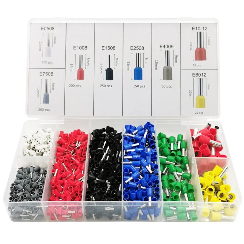 Трубчатая Изолированная клемма ОБЖИМНАЯ трубка набор клемм обжимной