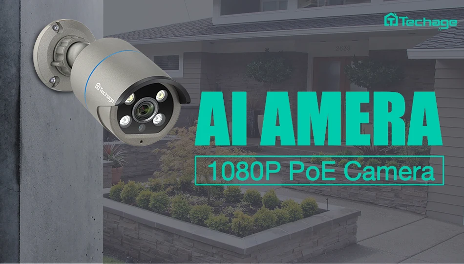 H.265 1080P 2.0MP 48 В POE IP камера двухсторонняя аудио ИК Открытый Водонепроницаемый P2P ONVIF CCTV безопасности видео наблюдения новая AI камера