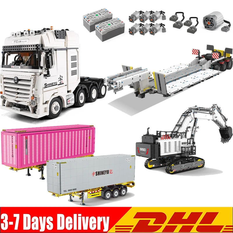 Дистанционное управление через приложение, Электрический городской грузовик, совместимый с 42043 Benzs Arocs автомобиль, развивающие блоки, кирпичи, игрушки «сделай сам», рождественский подарок