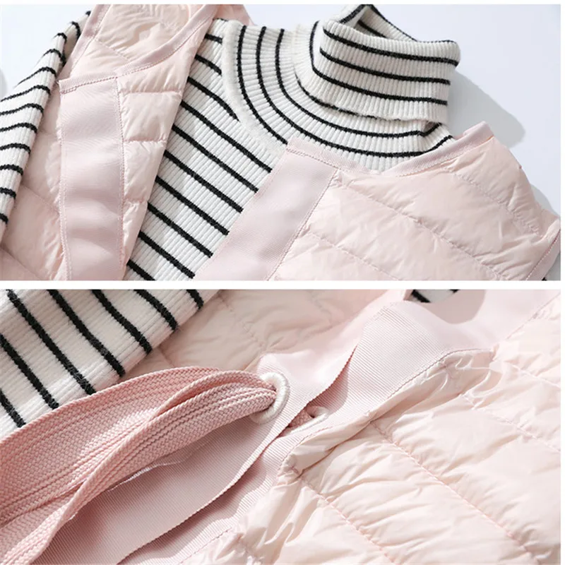 Sanishroly осенне-зимний женский жилет без рукавов ультра-светильник на утином пуху