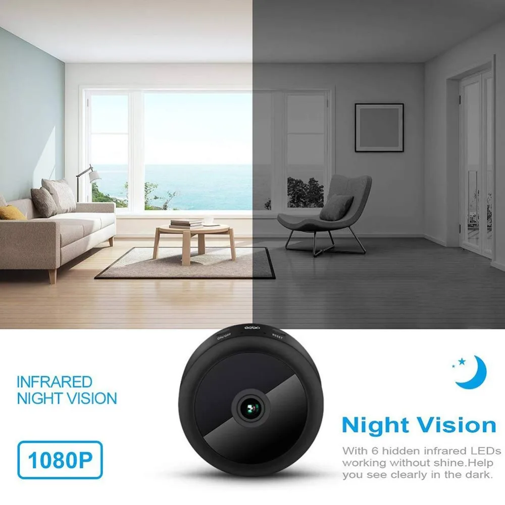 Timethinker Tuya WI FI мини Камера 4k HD 1080P Ночное видение пульт дистанционного управления