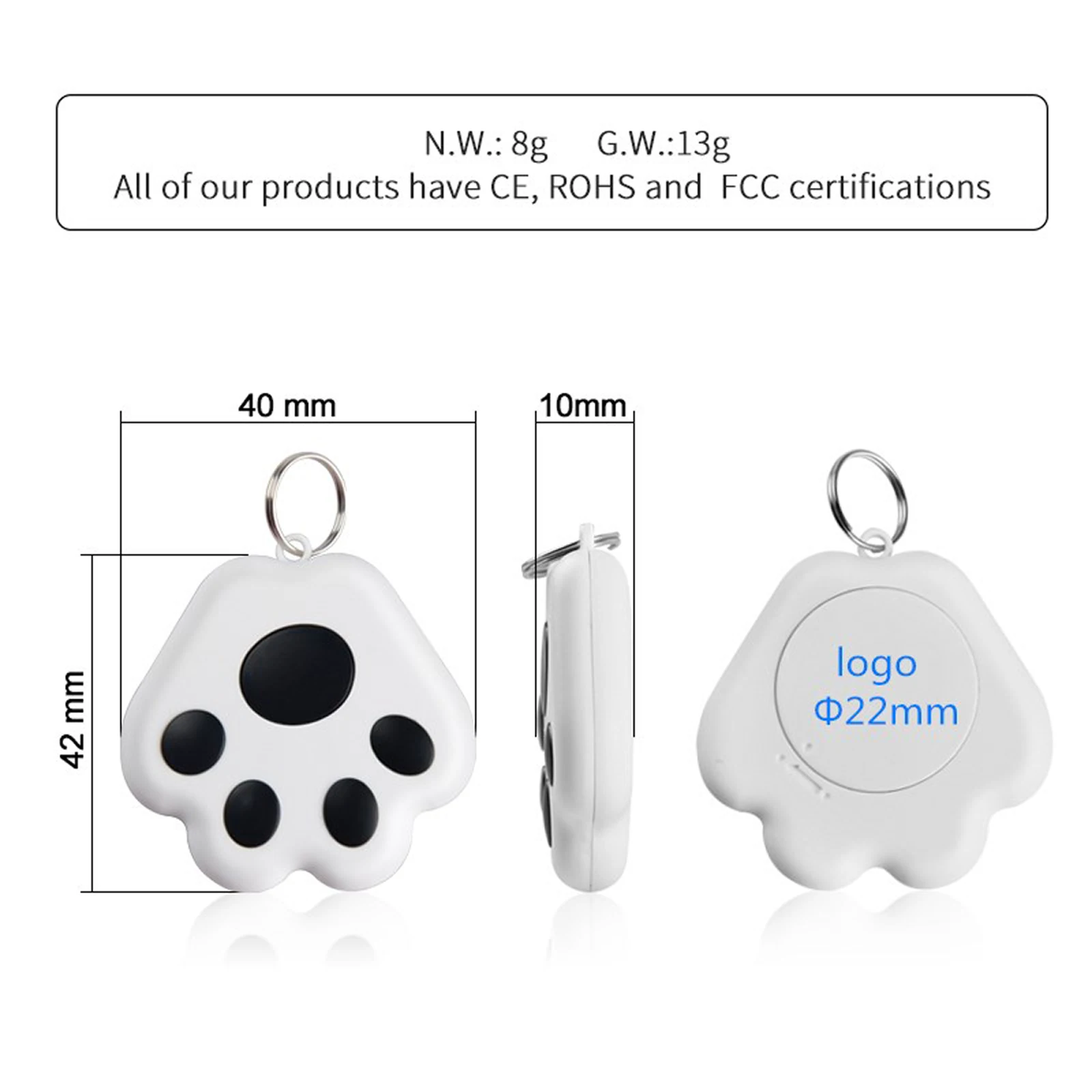 

Portable Mini GPS Tracker Anti-lost Alarm Device Bluetooth Locator For Pet Dog Cat Kids Child Auto Car Luggage Wallet Key Finder