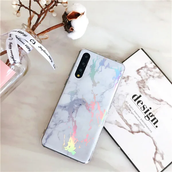 05 Роскошный Мраморный матовый лазерный цветной чехол для huawei Honor 10 P30 Pro mate 20 7C Pro lite Y5 Prime Y6 7A Nova 3i 3 2i чехол - Цвет: 05