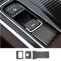 fit for jaguar xe xf x760 x260 carbon fiber decorative interior accessories electronic handbrake parking buttontrim sticker