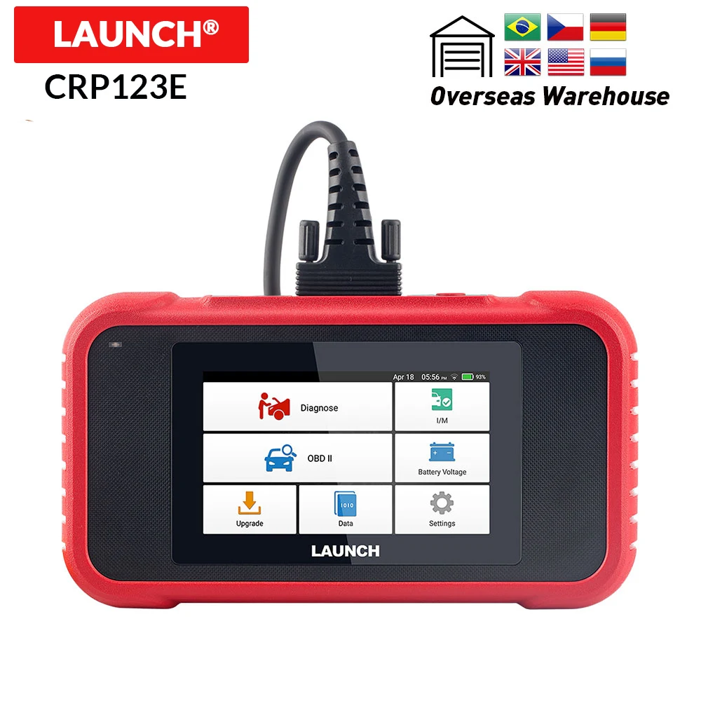 Новое поступление LAUNCH CRP123E OBD2 считыватель кодов X431 CRP123 E двигатель ABS подушка безопасности SRS Трансмиссия OBD II диагностический инструмент Бесплатное обновление