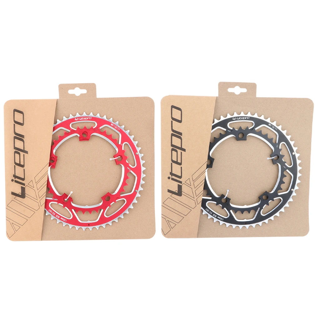 

Road Bike Crankset Double Discs Hollowed Integrated Chainring