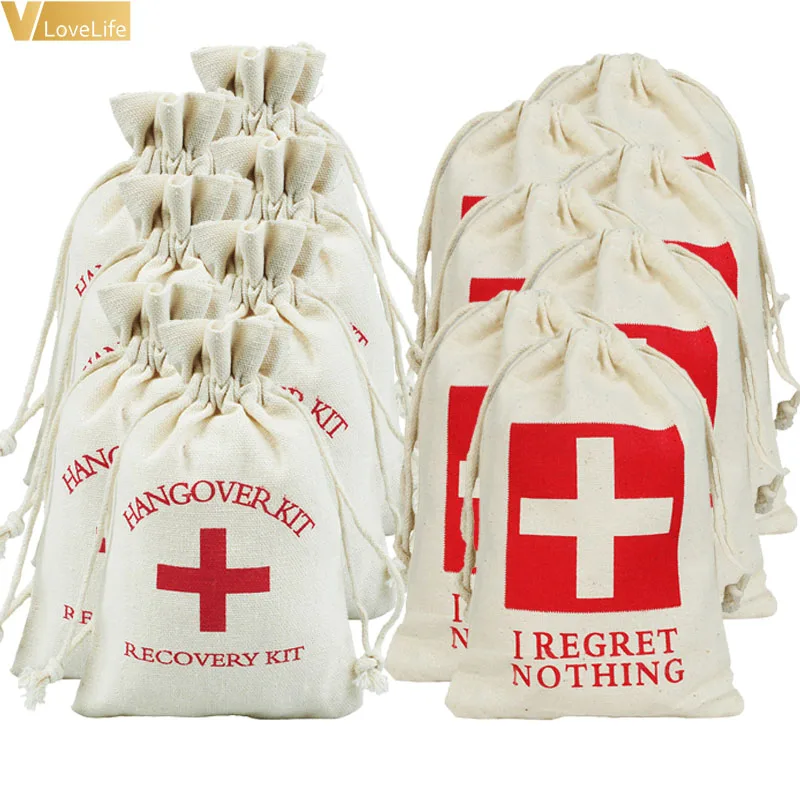 Свадебный набор от похмелья сумка для выживания джутовый крест на Хэллоуин ткань