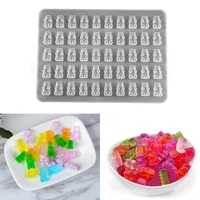 50 cavity bear silicone molds epoxy resin clay jewelry making crafts tool gummy chocolate mould for necklace keychain pendants