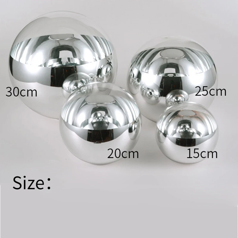 Стеклянные подвесные светильники в скандинавском стиле с зеркальным шариком