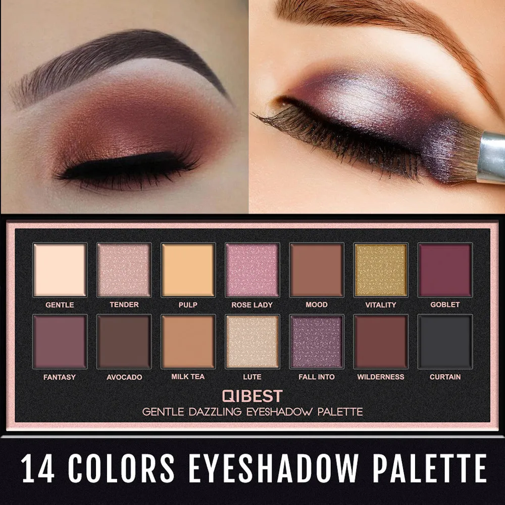 

14 Color Eyeshadow Palette Make Up Earth Eye Shadow Cosmetic Glitter Waterproof Long Lasting Makeup Tool for Women Beauty