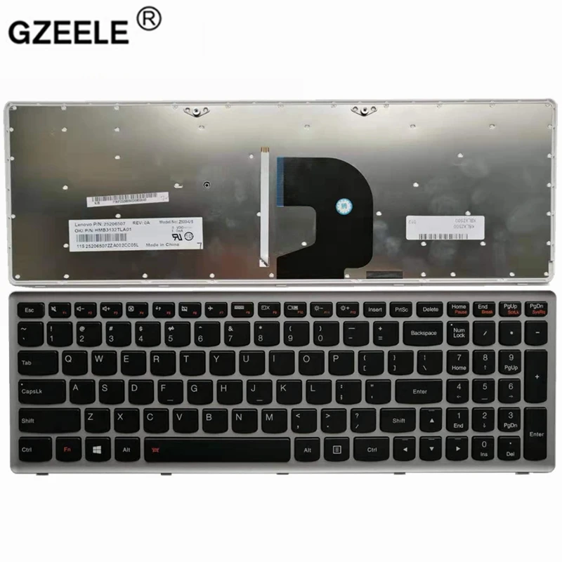 GZEELE американская английская клавиатура для ноутбука lenovo Z500 Z500A Z500G P500 P500A с