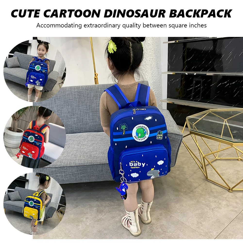 

2020 New Children Backpack Cute Print Cartoon Dinosaur Boys Girls Toddler Schoolbag Boy Girl Backpacking Nylon Casual Bag