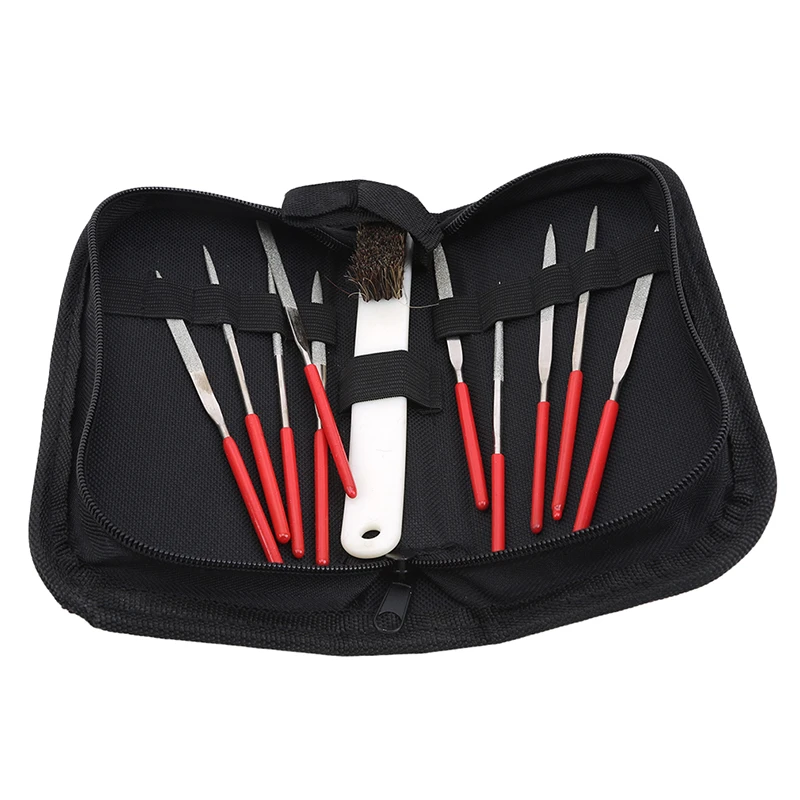 13 шт./компл. алмазные 3*140 пилки для ключей черный набор деталей с щетиной щетки