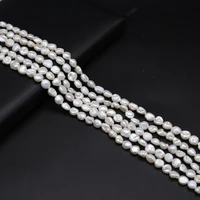 natural freshwater pearl beads white irregular straight hole loose pearls bead for diy charm bracelet necklace jewelry making