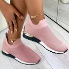Кроссовки женские на платформе, дышащие прогулочные туфли, сетчатые, повседневная обувь, лоферы, лето 2021