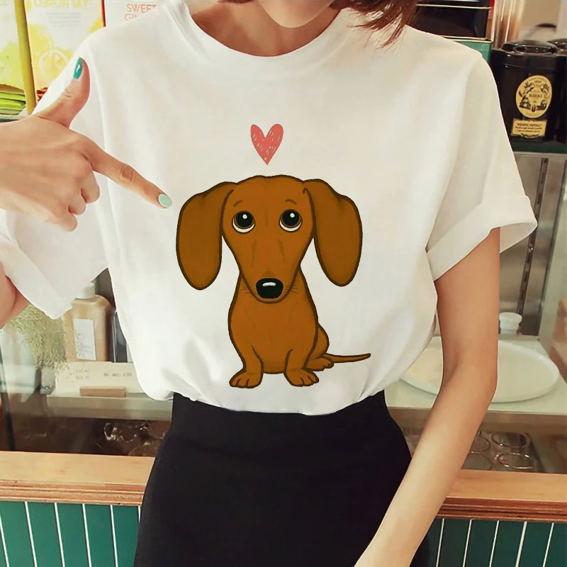 

2021 funny T-Shirt Cute Dog Printed Fashion Women's Tops & Tees for women shirts Hip hop women t-shirt streetwear women top