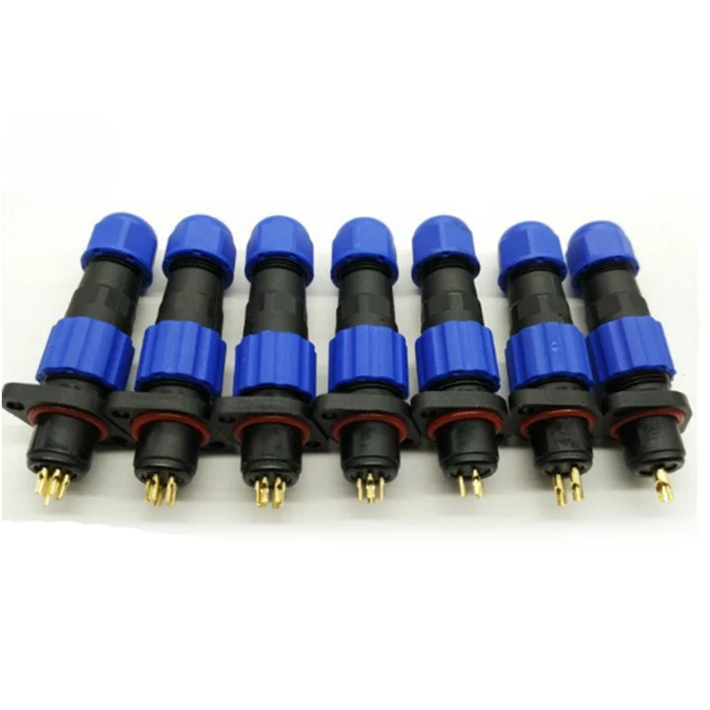 

10Sets/lot Flange Aviation Plug Socket Male+Female SD13 Series 1/2/3/4/5/6/7/9 Pins SP13 M13 IP68 Waterproof Aviation Connector