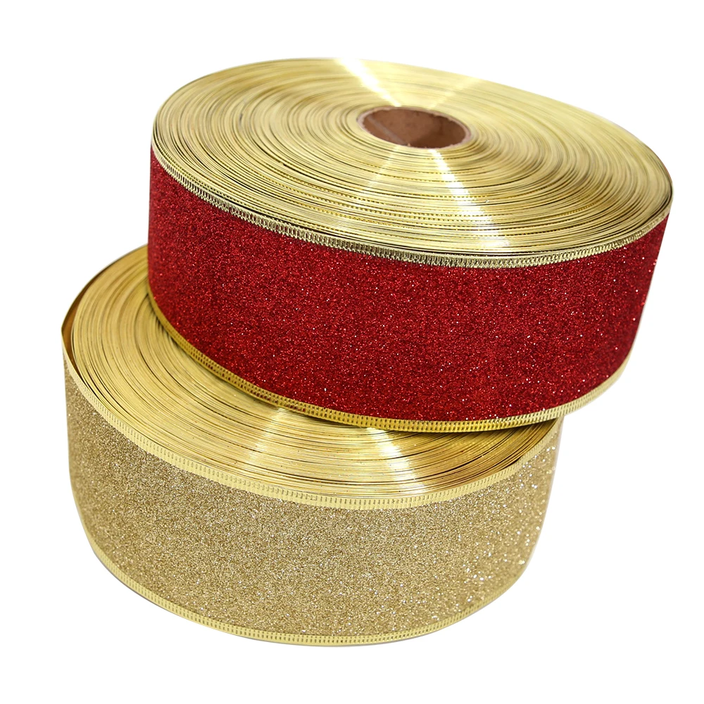 Ленты для бантов 100 ярдов 6 3 см|gold ribbon|ribbon with wireribbon ribbon |