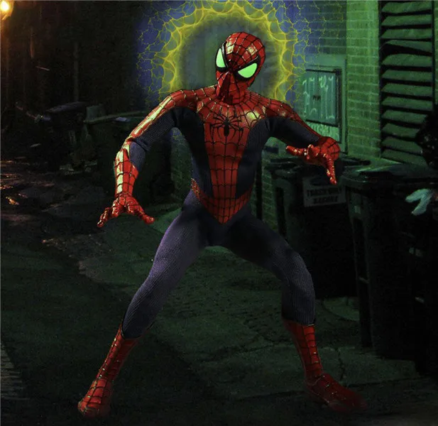 

One:12 человек-паук MEZCO, артикулированные фотообои, украшение 6 дюймов