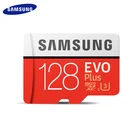 Карта памяти Micro SD SAMSUNG EVO Plus, 128 ГБ, SDXC C10 U3, TF карта с адаптером, флеш-карта для телефонакамерыдрона
