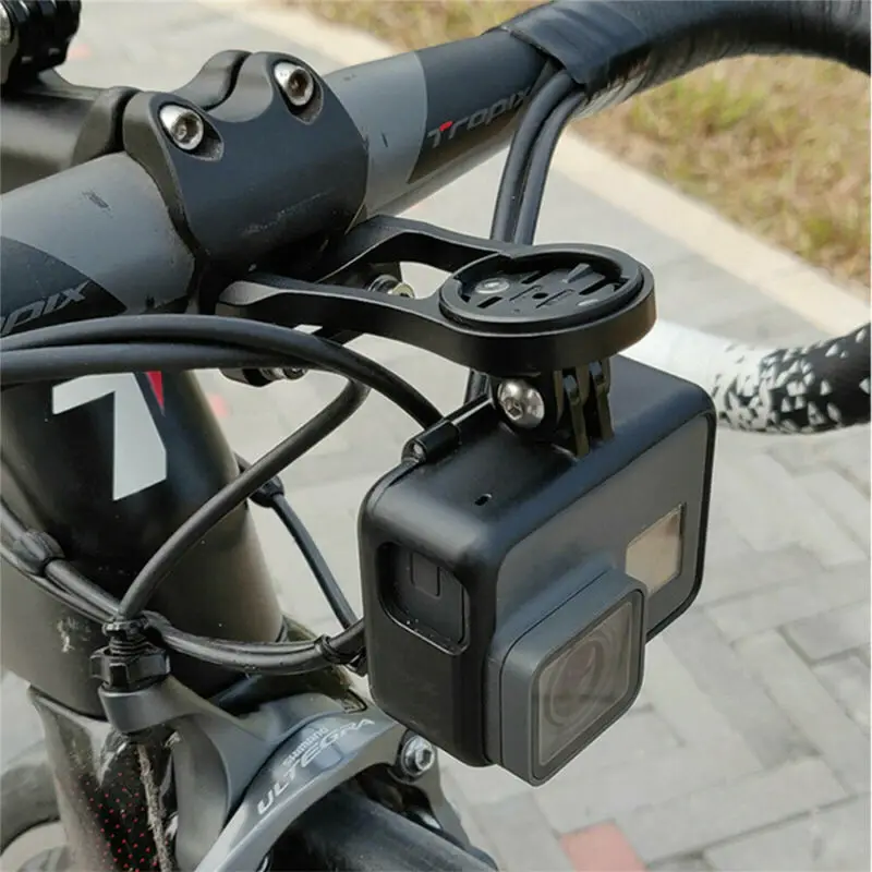 MTB Road Bicycle Computer Camera Mount Holder – Out Front Bike Stem Extension Support for Garmin, Bryton, Cateye, GoPro, and Light image 3