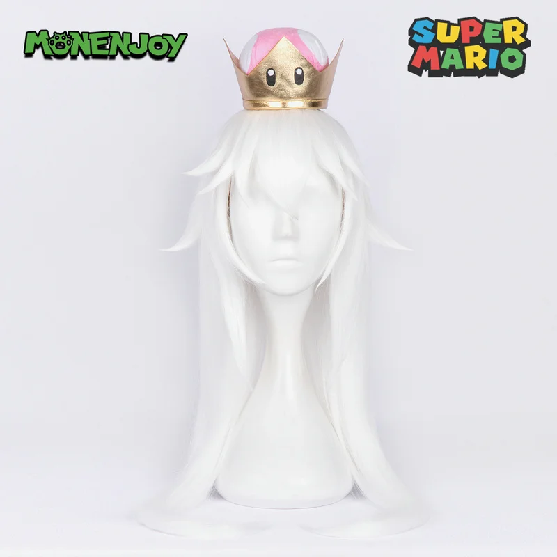 Парик для косплея Monenjoy Super Mario Princess King Boo белые волосы | Тематическая одежда и
