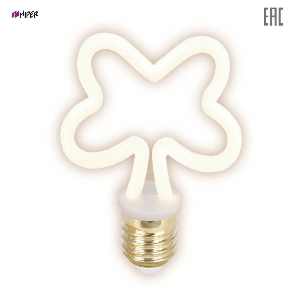 Лампа светодиодная Hiper THOMSON LED FILAMENT DECO CLOVER 4W 400Lm E27 2700K Frosted | Лампы и освещение