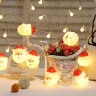 Рождественская декоративсветильник гирлянда с USB, светодиодная гирлянда с Санта-Клаусом, снежинками, тыквой, фонариком, призраком, на Хэллоуин, Рождество, для домашнего декора
