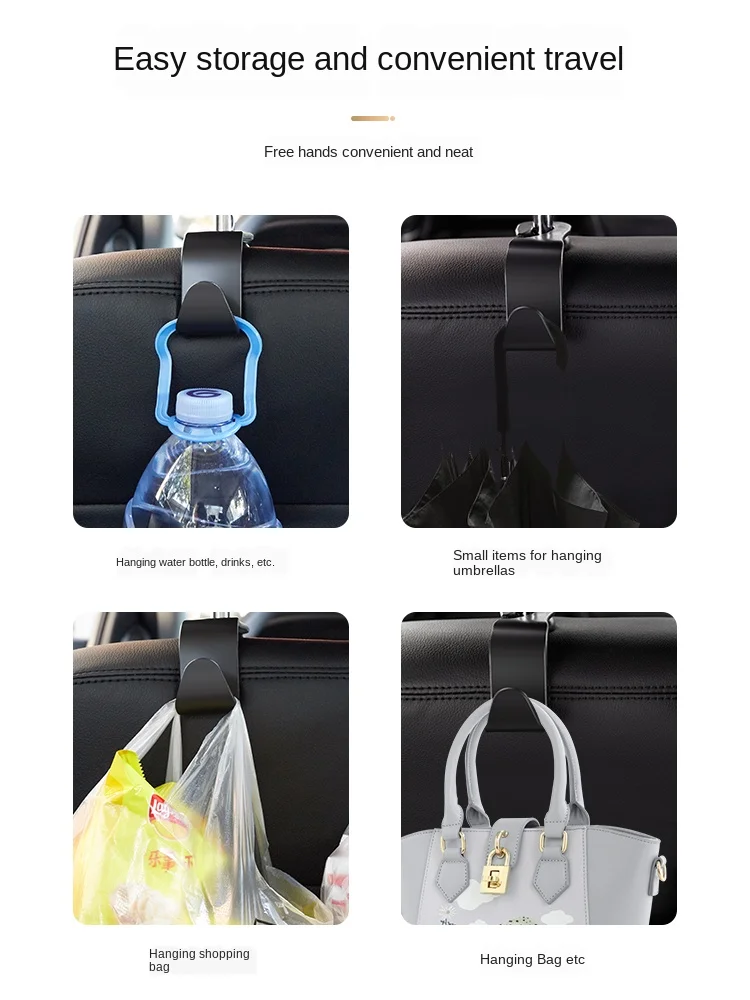 

Car Hook Car Seat Back Multi-Functional Invisible Car Supplies Rear Seat Headrest Creative Small Hook