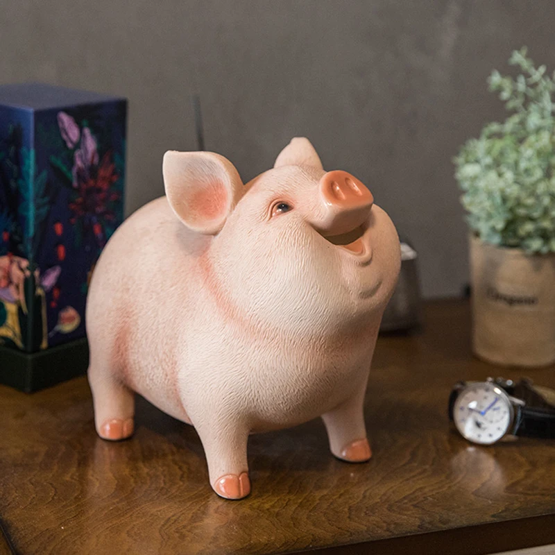 

Piggy Bank Home Resin Pig Money Box Crafts Piggy Bank Animal Cash Box Coin Bank Moneybox Coin Box