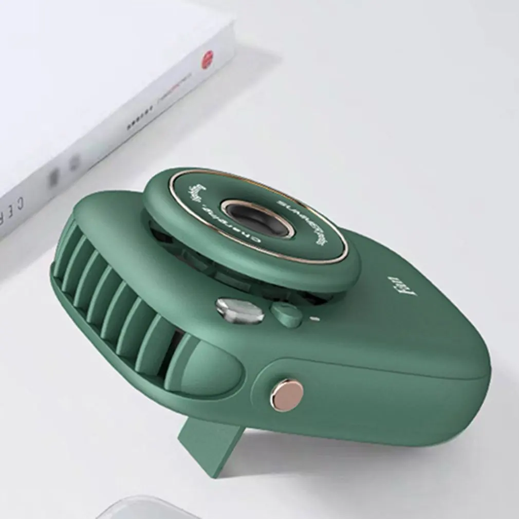 

USB Mini Handheld Cooling Hanging Neck Foldable Fan Portable Rechargeable Neck Fan For Outdoor Sports Travel Cooler