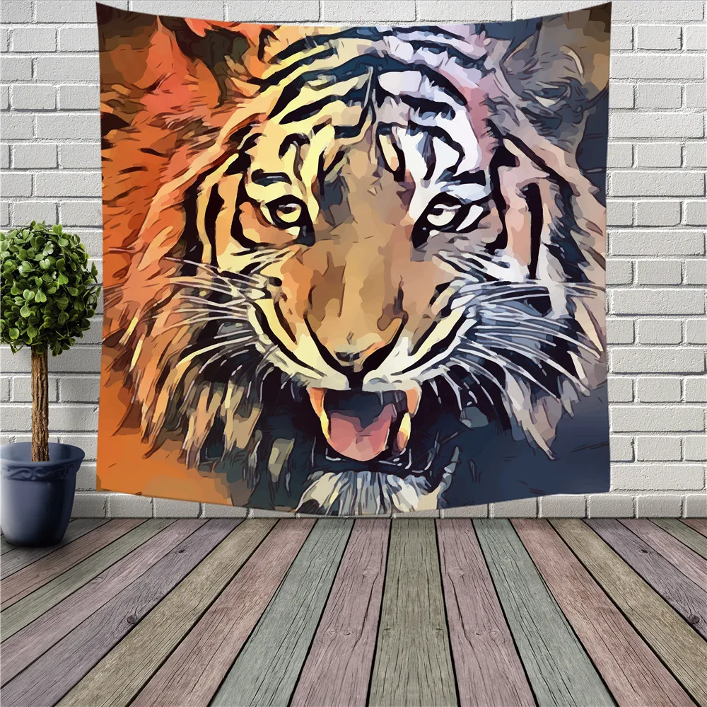 Картина маслом с изображением тигра гобелен животных гобелены настенные