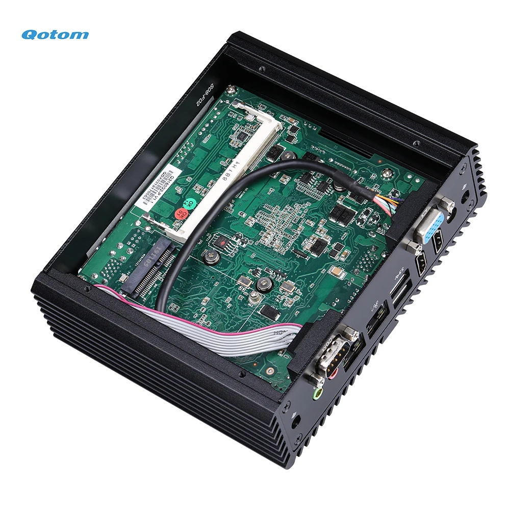 Qotom четырехъядерный мини ПК с Celeron J3160 процессор на плате до 2 24 ГГц