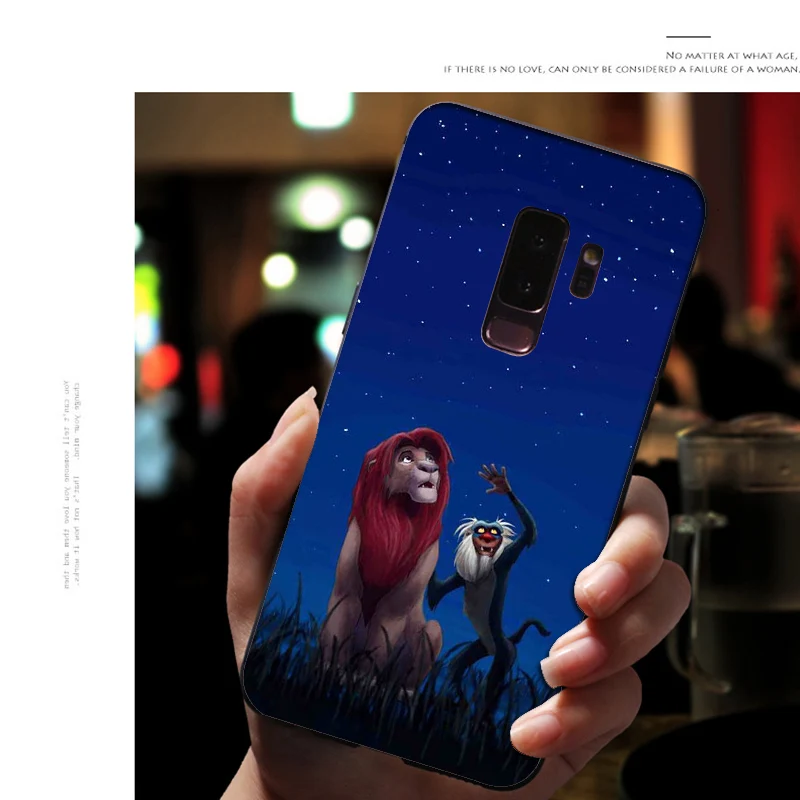 Мягкий силиконовый чехол для телефона samsung Galaxy S10 E S9 S8 Plus S6 S7 Edge S10e, черный чехол из ТПУ с рисунком «Король льва свинья»