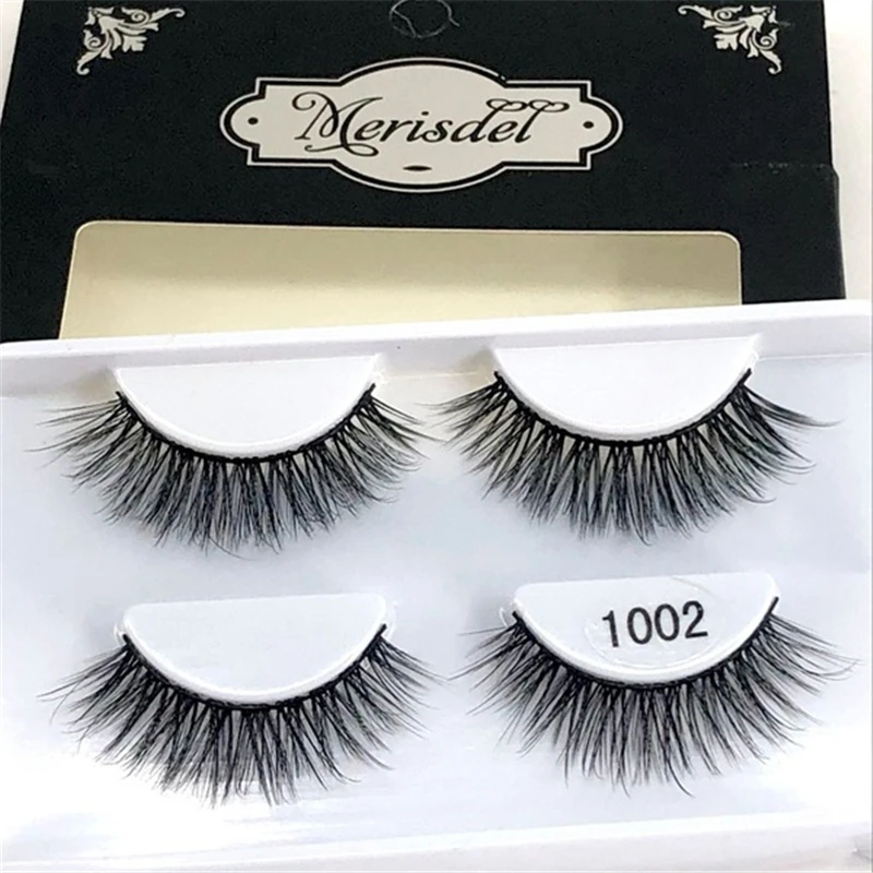 2 пары натуральных накладных Искусственные ресницы длинные Макияж 3d норковые