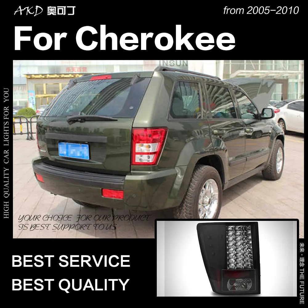 Автостайлинг AKD для Jeep Grand Cherokee задние фонари 2005 2010 светодиодные сигналы ДХО