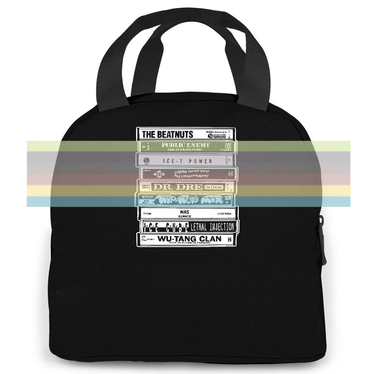 

Hood Ornaments Hip HOP Artists Cassettes Old Rap - Mens New Interesting women men Portable insulated lunch bag