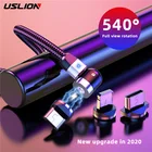 Зарядный кабель USLION, Micro USB, Type-C, магнитный
