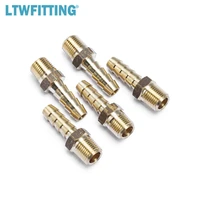 ltwfitting lead free brass barbed fitting coupler connector 14 hose barb x 18 male npt fuel gas
