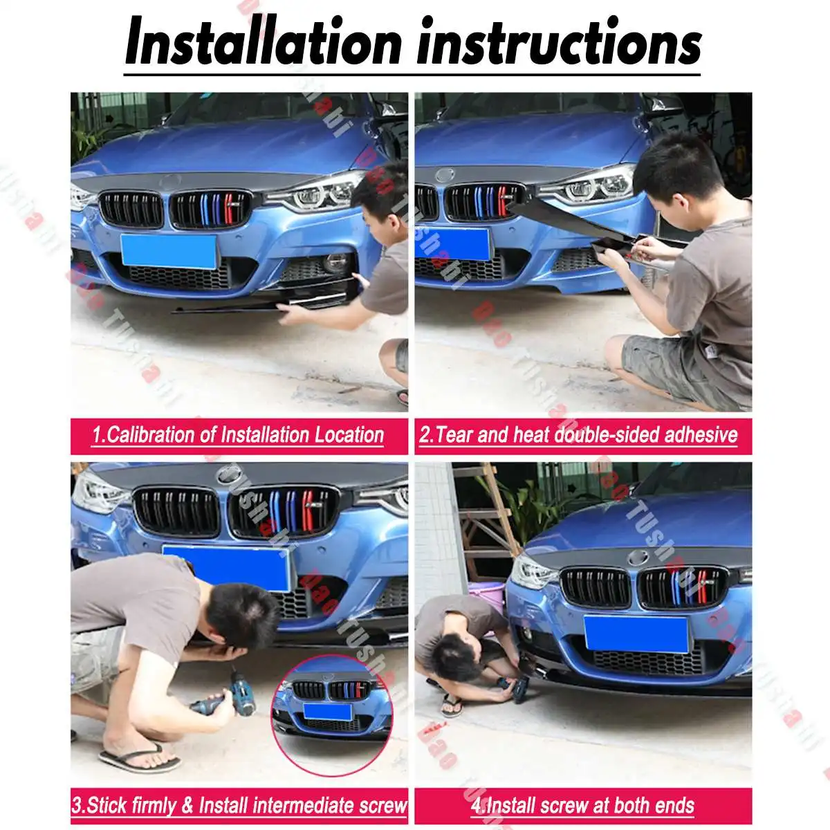 Передний бампер из карбонового волокна / с черной поверхностью губы для BMW F30 3 серии M стиль 2012 2013 2014 2015 2016 2017 2018 только на.