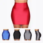 Новая женская однотонная эластичная короткая мини-юбка, тонкая бесшовная облегающая юбка