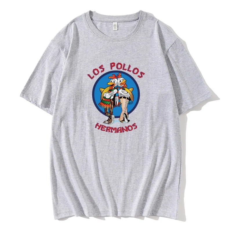 

Los Pollos Hermanos Tshirt Men T-shirt Funky Breaking Bad T Shirt Chicken Brothers Tee Hipster Tops Cotton Vintage Funny