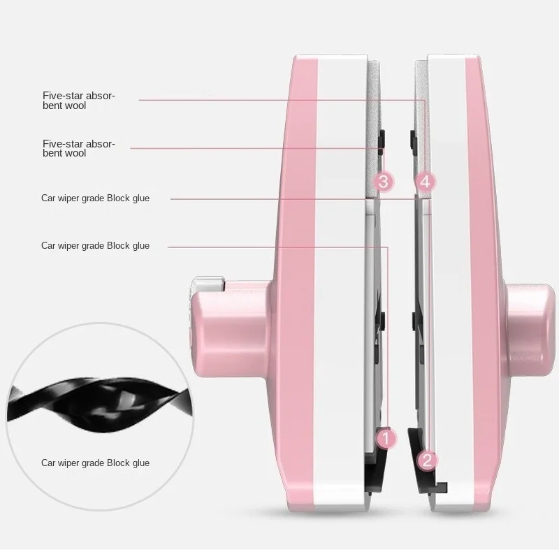 

Magnetic Window Wiper Household Glass Cleaner Brush Window Brush Magnet Cleaning Tool Glass Cleaning For Kitchen Bathroom WF