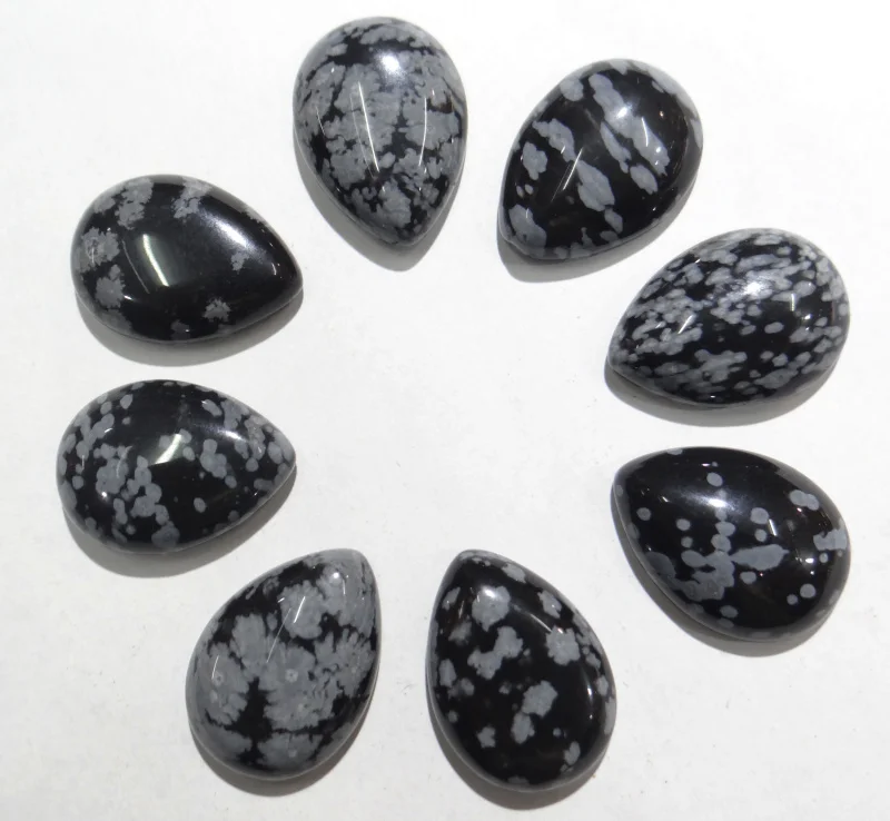 

50pcs Natural Stone Water Drop CAB Cabochon 13*18mm no hole picture jaspers beads for Jewelry making pendant Accessories