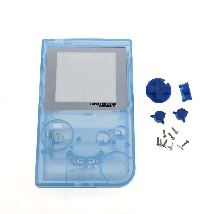 Cltgxdd полный Чехол Крышка для корпуса оболочка для Gameboy Карманная игровая консоль для GBP игровой машины корпус с кнопками комплект - Цвет: I Luminous Blue