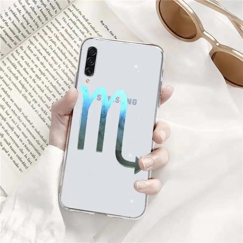 

Twelve constellation symbols Phone Case Transparent for Samsung A71 S9 10 20 HUAWEI p30 40 honor 10i 8x xiaomi note 8 Pro 10t 11