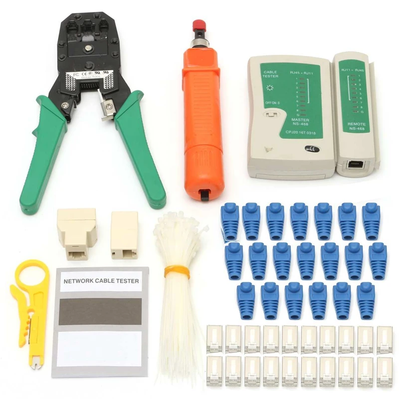 Компьютерная сеть набор инструментов Ethernet LAN Кабельный тестер щипцы RJ45 RJ11 Cat5 Cat6