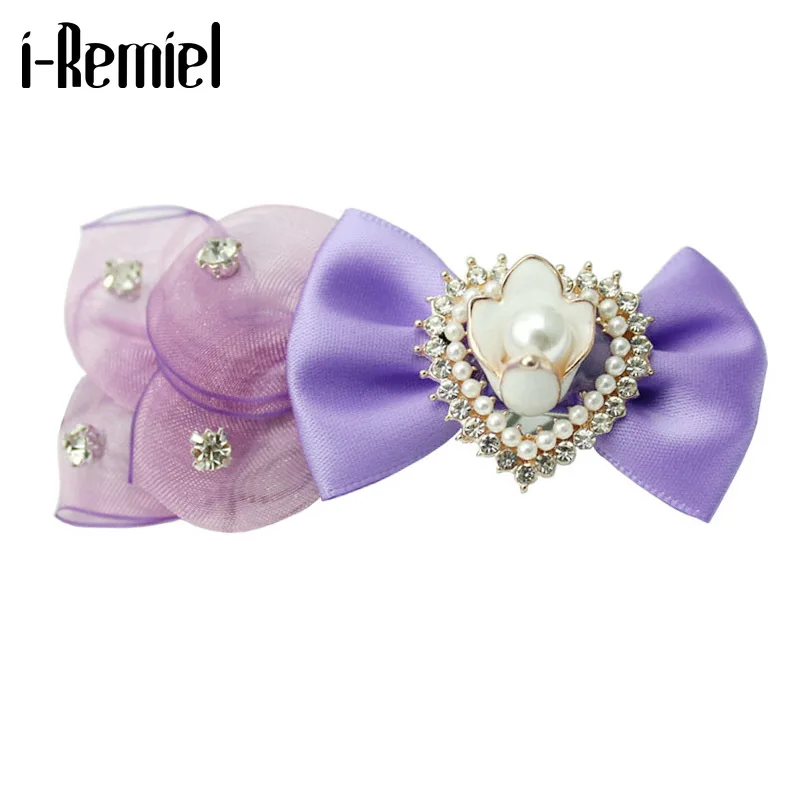 Женская заколка для волос ручной работы пряжка с бантом корейские стразы