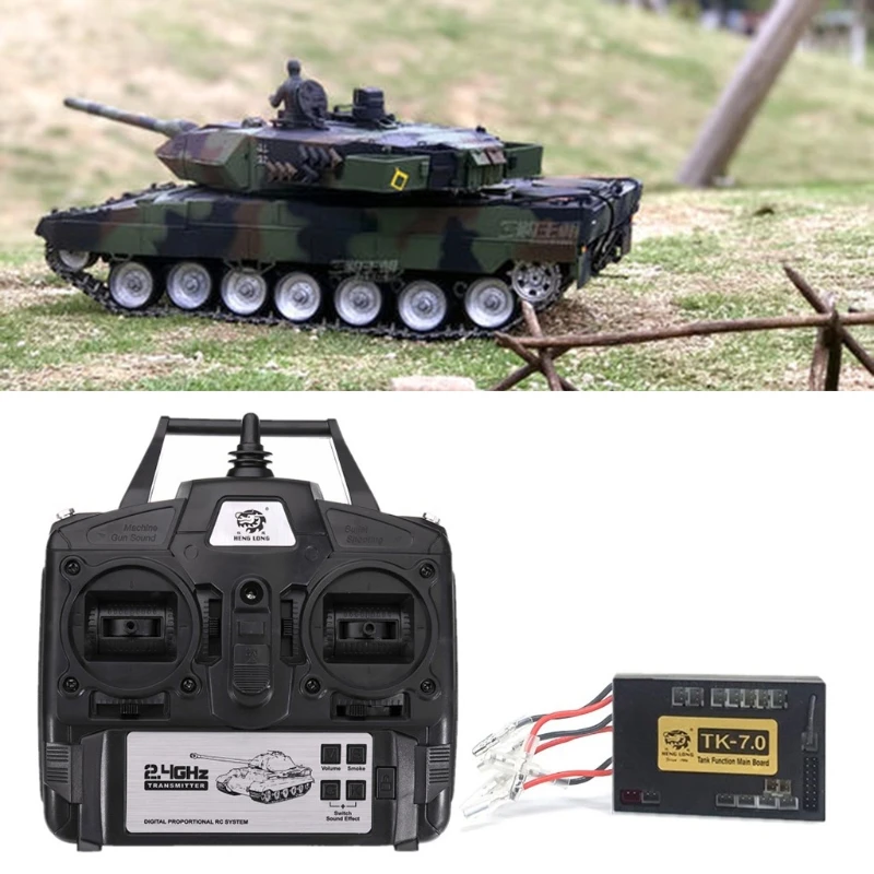 Digital Radio Spare Part 7.0 Version RC Main Board + 2.4GHz Transmitter Receiver for Kid’s Henglong 1/16 Tank Toy | Игрушки и хобби